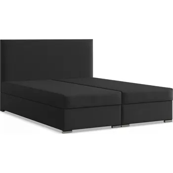 Postel Čalouněná postel ZONZA 160x200 cm s pružinovou matrací Černá