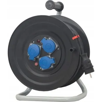 elektrický kabel Prodlužovací Kabel kabel F-Elektro naviják 40 m 3 ks šedý