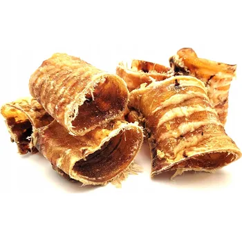 Pamlsek pro psa Přírodní pamlsek a žvýkací hračka pro psy - Hovězí průdušnice 5 cm 100 g
