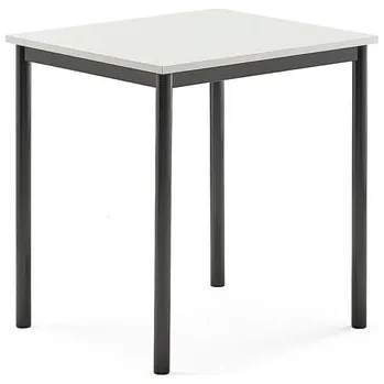 Jídelní stůl Stůl BORÅS, 700x600x720 mm, antracitově šedé nohy, HPL deska, bílá