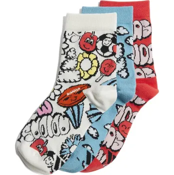 Pánské ponožky Dětské Ponožky ADIDAS LK F 3PP JH3421 – Červená 34-36