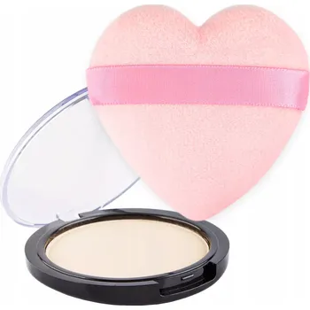 Pudr Labutěnka na pudr sypký, velurová, srdce, růžová