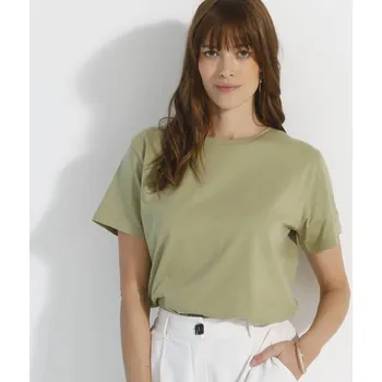 Pánské tričko Blancheporte Rovné tričko s krátkými rukávy a kulatým výstřihem světlá khaki 52