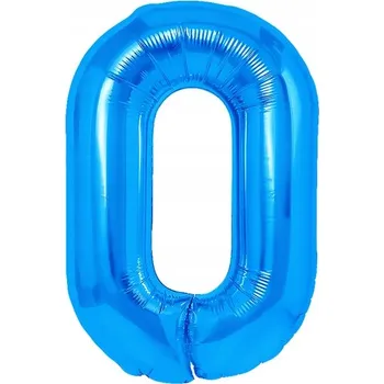 Balónek Fóliový balónek PartyPal číslice 0 modrý 40 cm
