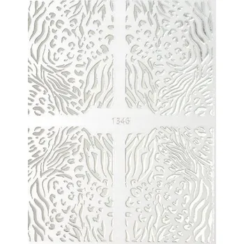 Samolepky nálepky na nehty 1346 STŘÍBRO