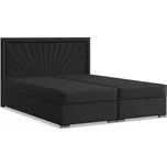 Čalouněná postel VINCENZA 140x200 cm s pružinovou matrací Černá