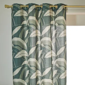 Záclona Blancheporte Záclona s potiskem listů zelená 135x260 cm