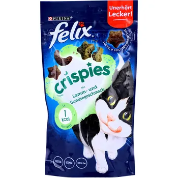 Pamlsek pro kočku Felix Crispies 45g Jehněčí zeleninový pamlsek pro kočky