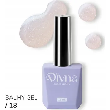 Lak na nehty DIVNA Balmy Gel 18 gel se třpytkami konzistence báze 13 ml na nehty