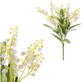 umělá květina Umělá kytice Konvalinky, bílá, 15 x 15 x 30 cm