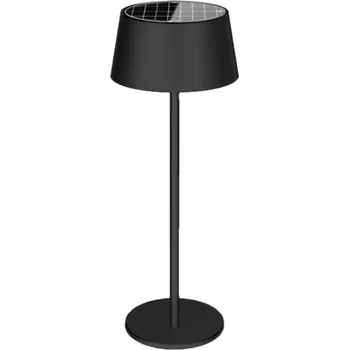 Lampička Ecolite LED solární lampa DC5V stmívatelná 150lm 3000K IP54 černá LDLB67-CR