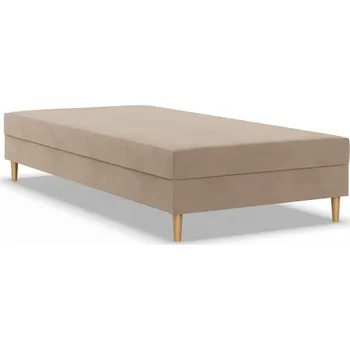 Postel Čalouněná postel CASPE 120x200 cm s pružinovou matrací Béžová