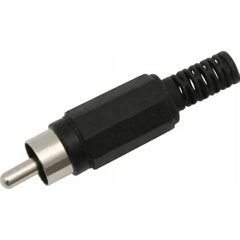 Audio kabel RCA konektor WW RCA (cinch) konektor černý s ochranou kabelu