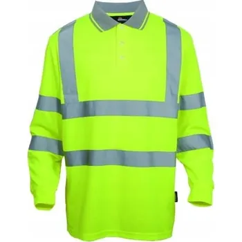 Pánské tričko Výstražné tričko s dlouhým rukávem žluté Vizwel 3XL