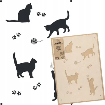 Šablona Malířská OPAKOVANĚ POUŽITELNÁ L 59x95cm VZOR KOČEK Kočky Koťata Tlapky KOČKY