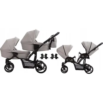 Kočárek BEBETTO KOČÁREK PRO BLIŹNIAK 42 PRO 2v1 ADAPTÉRY FÓLIE MOSKYTIÉRA