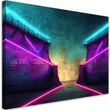 Obraz Obraz na plátně, Abstraktní neonová textura 60x40