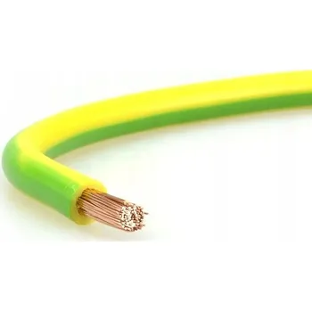 elektrický kabel Ohebný elektrický kabel LgY 1x6 mm2 žluto-zelený 450/750V Elektrokabel