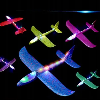 autíčko 48cm velké házecí letadlo kluzák pěnový model letadla setrvačník