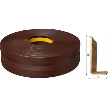 Podlahová lišta Lišta Korner PVC 15 x 50, délka 500 cm, ČOKOLÁDOVÁ