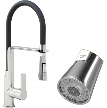 Vodovodní baterie Kuchyňská stojánková baterie Granitan Vegas stříbrná