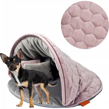 Pelíšek pro psa Norka PELÍŠEK pro psa pomeranian shih tzu 50x50x34 cm XS Ukory RŮŽOVÉ