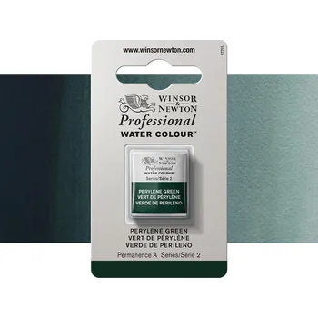 Vodová barva Akvarelová barva Winsor & Newton Professional, půlpánvička - Perylene Green