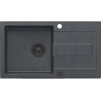 Granitový dřez STEINER GRANIT CHRISTIAN 111 ČERNÝ dřez 78x45x18,5 cm