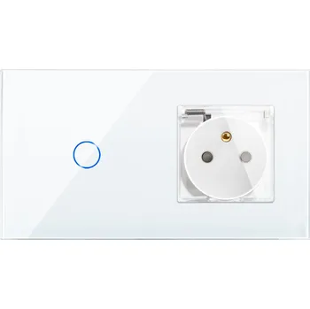 Elektrická zásuvka JEDNODUCHÝ DOTYKOVÝ SPÍNAČ ZIGBEE + VODOTĚSNÁ ZÁSUVKA S VÍKEM IP44