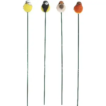 Zahradní dekorace Zvířátka a postavy OUTDOOR Ptáček zápich do květináče, 40cm, balení obsahuje 4 kusy!|Esschert Design