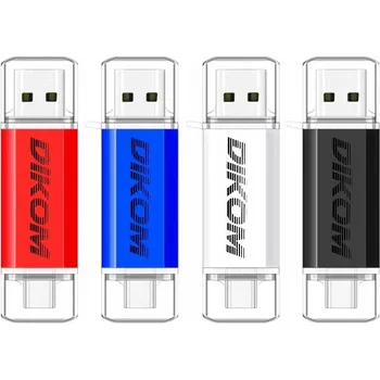 USB flash disk Flash disk DIKOM 4 GB USB 2.0, USB 3.1 typ C, vícebarevný