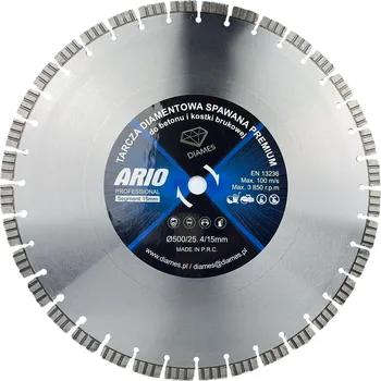 Řezný kotouč DIAMANTOVÝ KOTOUČ DIAMES ARIO 500 NA ŽELEZOBETON, DLAŽBU A BETON – PROFI