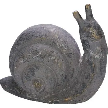 Bytová dekorace Soška Šnek, šedá/zlatá, 33x20x31cm (DOPRODEJ)|Ego Dekor