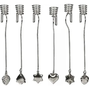 Svícen Svícen závěsný, SALOS, stříbrná|Kaheku, box 6ks|Kaheku