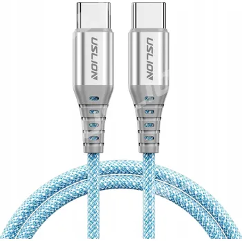 Datový kabel Kabel USLION USB-C - USB-C 1 m modrý