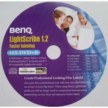 Optické médium BenQ DVD+R LightScribe 1 Ks. v obalu CD