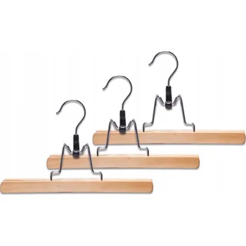 Věšák Dřevěné VĚŠÁKY na kalhoty ZELLER Věšáky 3 ks