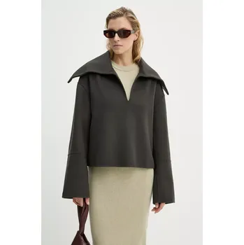 Dámský svetr Vlněný svetr Nanushka MAXE dámský, šedá barva, hřejivý, NW24PFSG26997, M, 90X