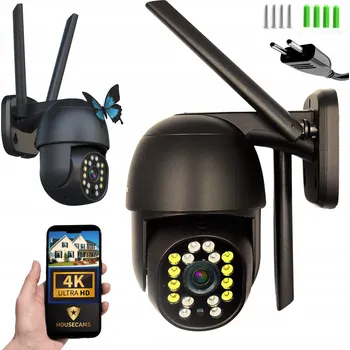 IP kamera IP kamera vnitřní/venkovní HOUSECAMS MONITORING DOMU 8MPX sledování pohybu LED světlo