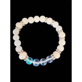 Náramek Dámský luxusní náramek s perlami a křišťálovými kameny