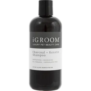 Šampon iGROOM Šampon detoxikační s aktivním uhlím a keratinem - Charcoal + Keratin Shampoo