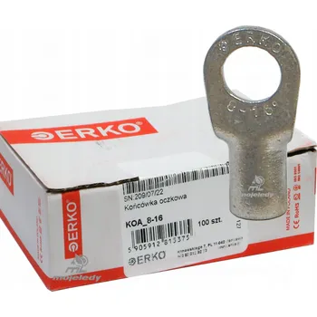 Kabelové oko 100x Kabelové oko CU 16mm M8 ERKO KOA