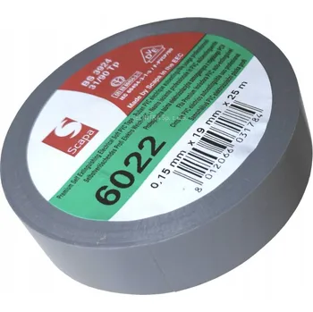 Lepicí páska PVC páska 6022 19 mm/25 m šedá SCAPA, samozhášecí, EN60454, VDE, UL, orig.