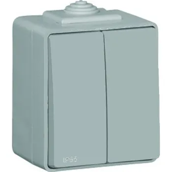 vypínač Dvojitý vypínač Klasik Efapel odstíny šedé 48061KCZ