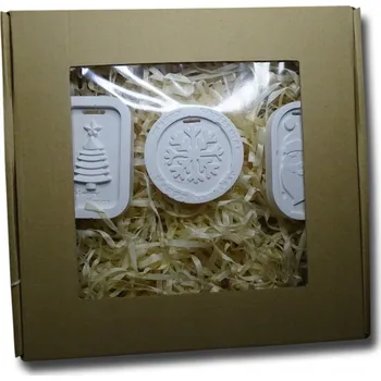 kreativní sada Sádrové ozdoby k vlastnímu malování - Vánoce, sada