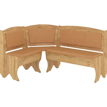 Slevadoma Rohová lavice IMPEROR Barva: Dub tacho, Materiál: koženka - bronz