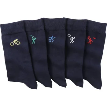 Pánské ponožky Blancheporte Sada 5 párů ponožek sport nám.modrá 43-46