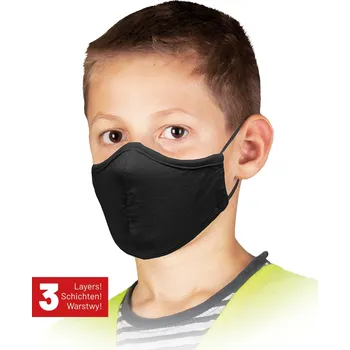 rouška Ochranná rouška opakovaně použitelná Reis MASKA ROUŠKA DĚTSKÁ OPAKOVANĚ POUŽITELNÁ černá