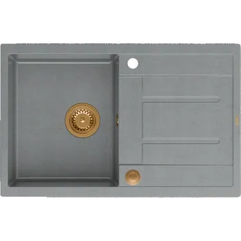 Granitový dřez Jednokomorový granitový dřez Quadron Morgan 111, šedý