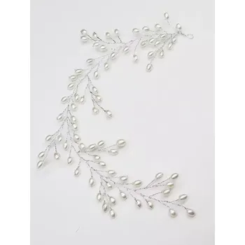 B-TOP Elegantní ozdoba do vlasů s perlami Druh barvy: Stříbrná